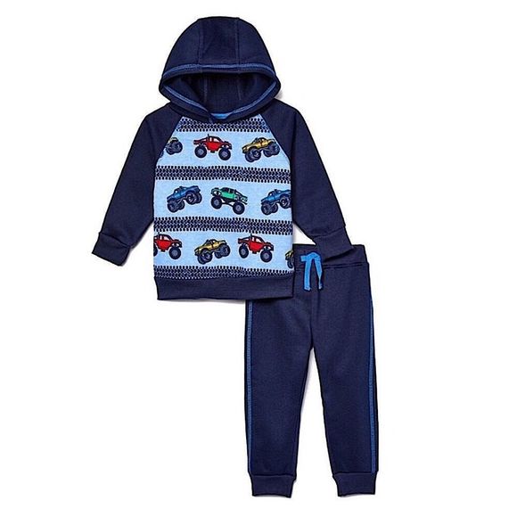 Hooded Truck and Car Sweatshirt & Sweatpants Two Piece Set Brand New